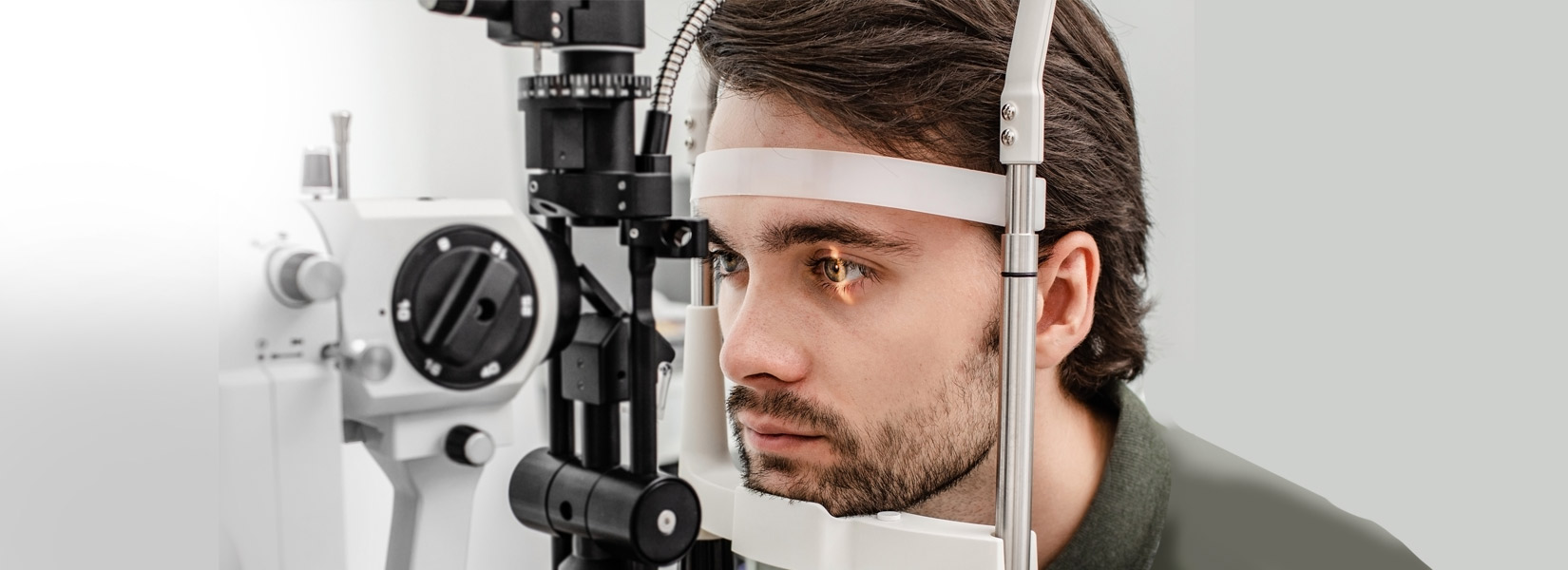 young man during eye exam in North Richland Hills